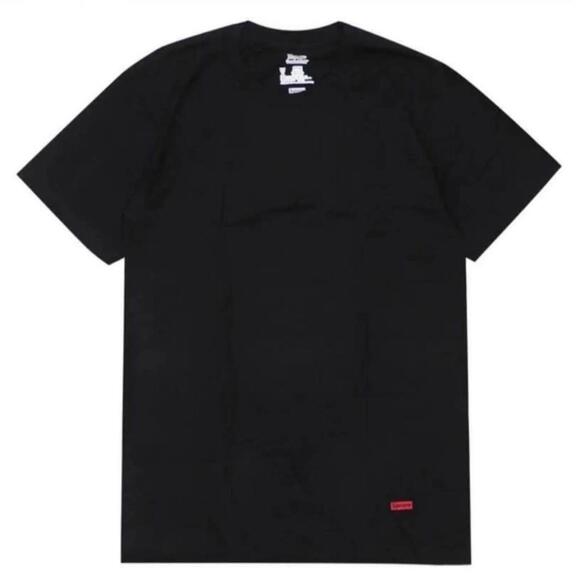 Supreme Hanes Tagless Tees Black - Mens Black S Size S - Picture 7 of 7